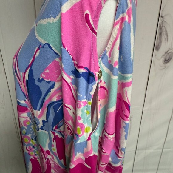 Lilly Pulitzer Lilla Dress Shift Pink Jam Out Engineered, Size L, EUC! - Picture 4 of 11
